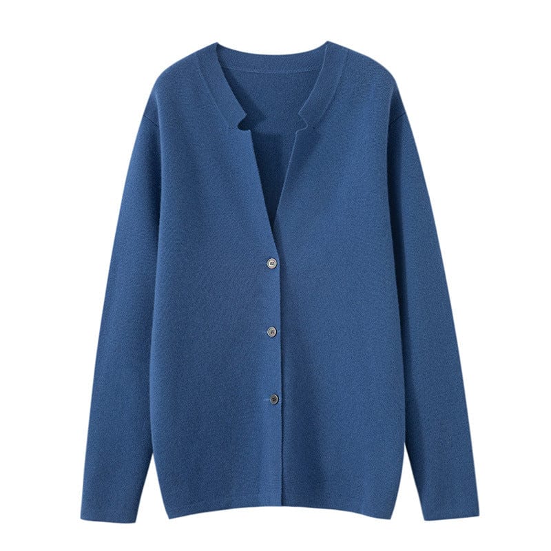 Flat-lay cardigan with button front and long sleeves