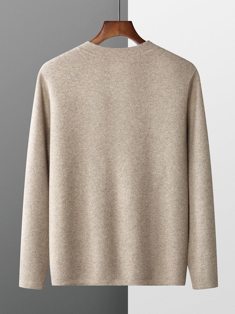 Button cardigan with ribbed cuffs and long sleeves, displayed on hanger
