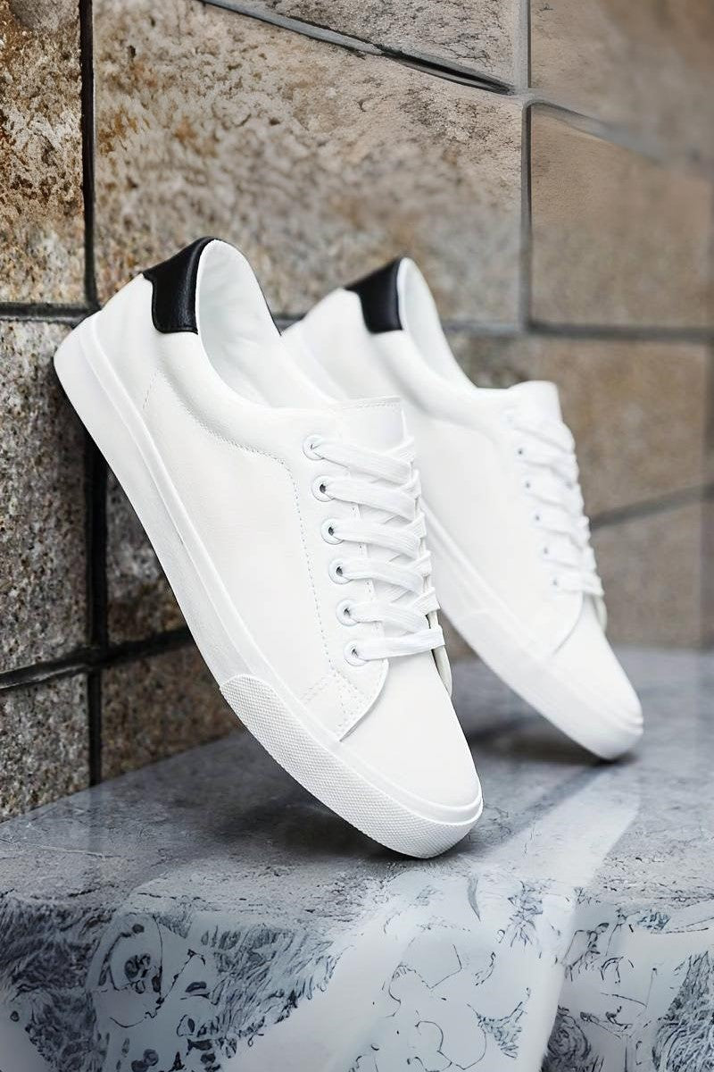 low-top lace-up sneakers with clean finish