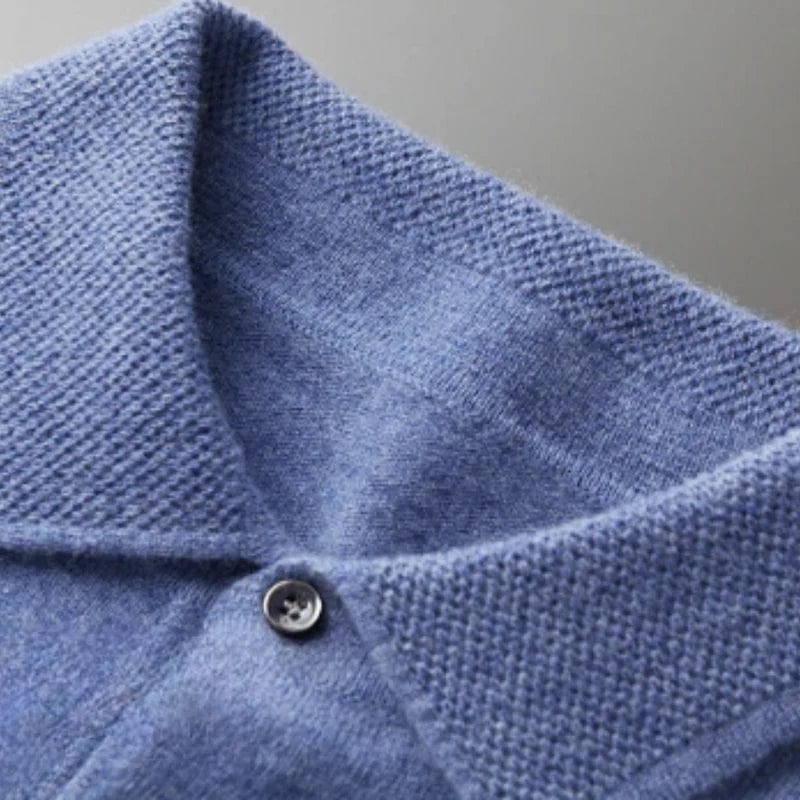 Sweater with visible seams and knit structure, flat-lay image