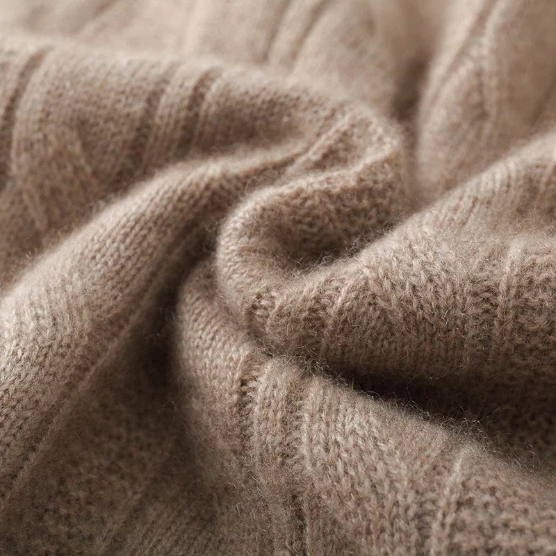 Knit sweater with straight structure, laid flat